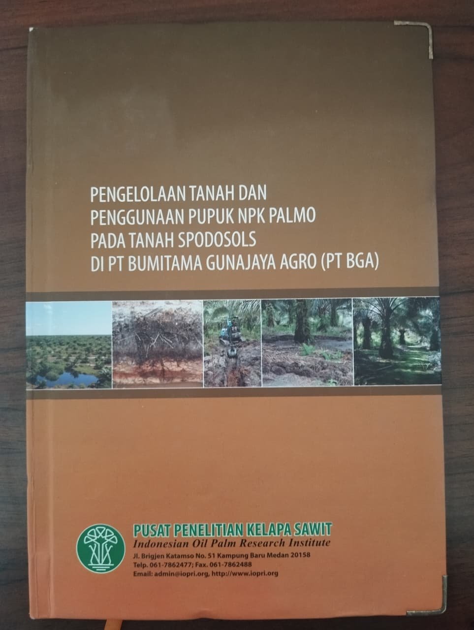 Cover Laporan Evaluasi Penggunaan Pupuk NPK Palmo di PT Bumitama Gunajaya Agro Tahun 2017