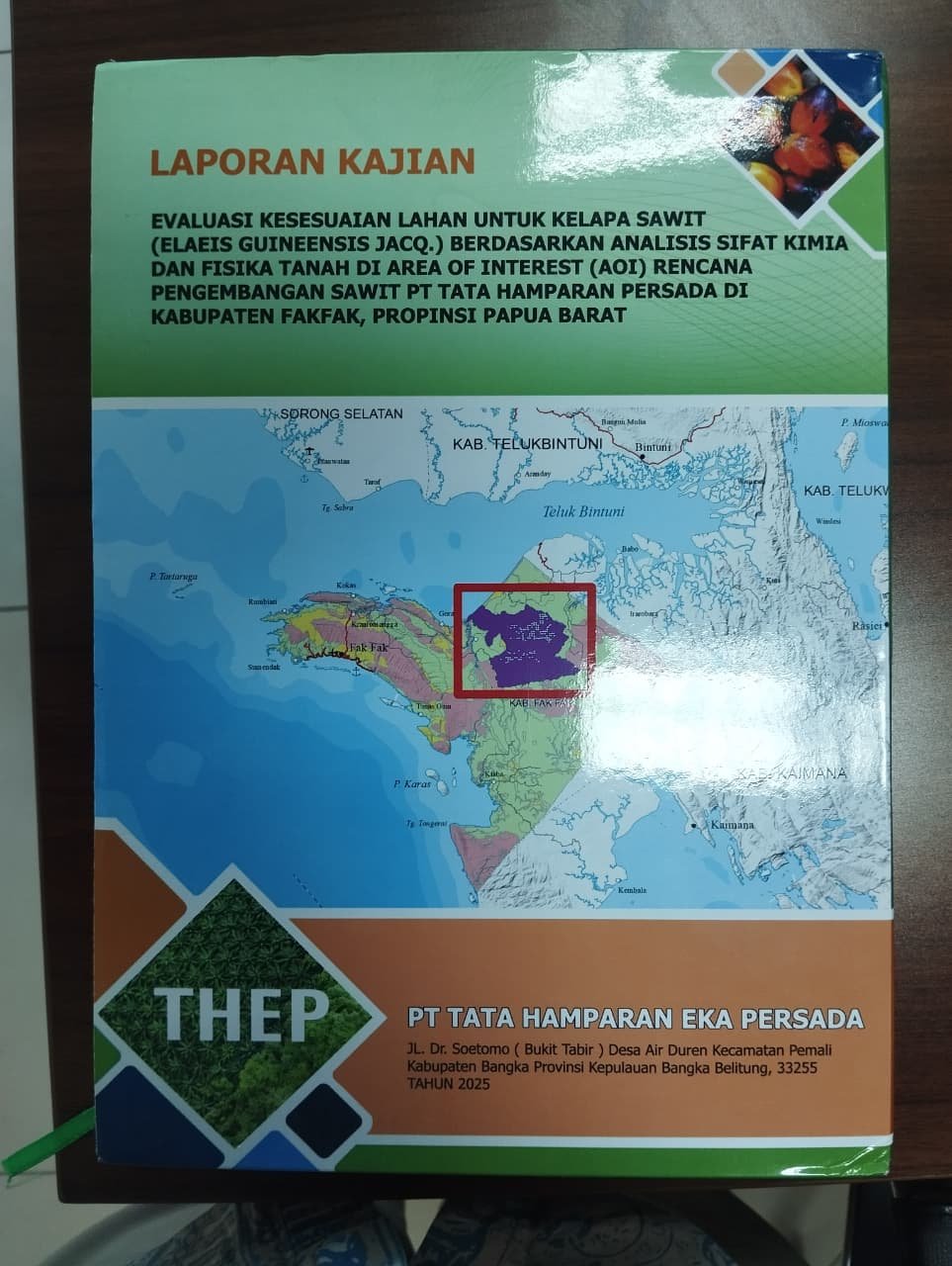 Cover Evaluasi Kesesuaian Lahan untuk Kelapa Sawit (Elaeis guineensis Jacq.) Berdasarkan Analisis Sifat Kimia dan Fisika Tanah di Area of Interest (AOI) Rencana Pengembangan Sawit PT Tat